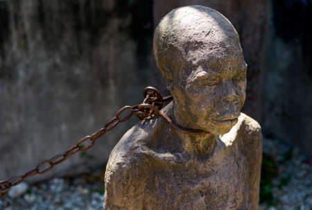 Stone Town, Zanzibar, Tanzania - July 6 2008: Memory for the Slaves Monument in Stone Town,...