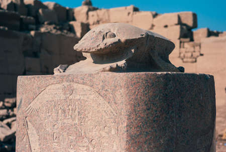 Granite Scarab Statue at Amon Temple of Karnak, Egypt - Ancient Egyptian Art