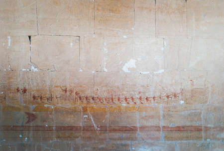 Relief Ship of the Trading Expedition to Punt by Queen Hatshepsut at the Mortuary Temple in Deir...