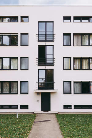 Stuttgart, Germany, October 15, 2019: Entrance Door of the Weissenhof Siedlung a.k.a. Weissenhof...