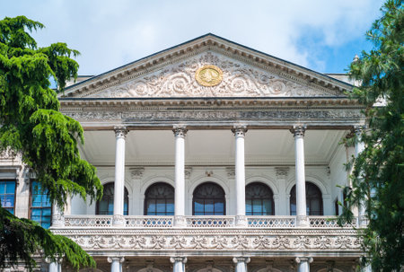 Istanbul, Turkey June 8 2014: Dolmabahce Palace Selamlik or Mabeyn-i Humayun South Wing of the Ottoman Sultan Residence.のeditorial素材