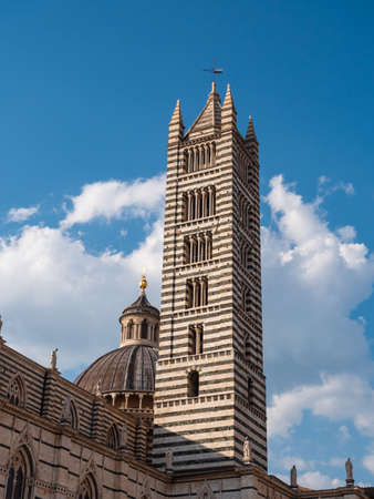 Siena Cathedral Campanile Bell Tower, Spire or Belfry in Tuscany, Italyの写真素材