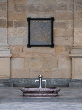 Karlovy Vary, Bohemia, Czech Republic - May 27 2022: Mill Spring No. 6 or Mlynsky Pramen in the Mill Colonnade or Mlynska Kolonada.のeditorial素材