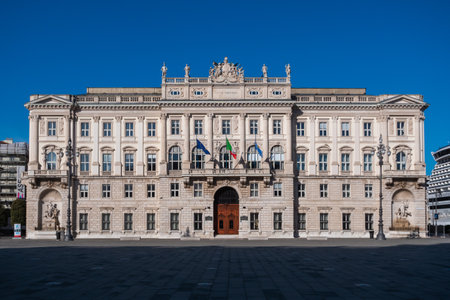 Trieste, Italy - June 25 2022: Palazzo del Lloyd Triestino Palace, the Seat of the Regional Councilのeditorial素材