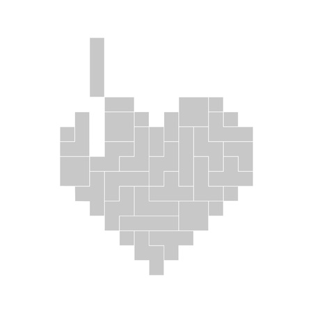 tetris heartのイラスト素材