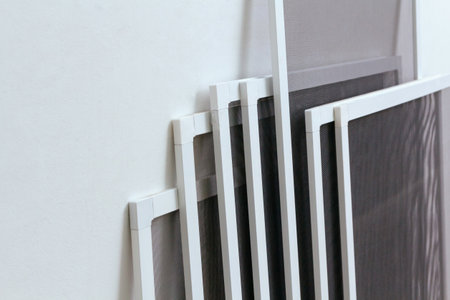 Set of Mosquito Nets Frames for Windowsの写真素材