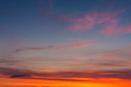 Sunset sky for backgrounds and sky replacementの写真素材