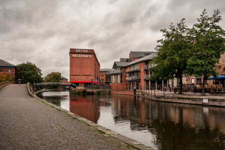 Nottingham/England - September 29, 2010:Nottingham canal and British Waterways building.
