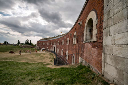 ZAMOSC, POLAND - August 31, 2013: Zamosc - Renaissance city in Central Europe. Fortifications around the old town.のeditorial素材