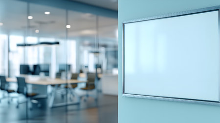 Whiteboard clarity and glass geometry evoke ritual and editorial depth in workspace storytelling. Monitor layout and lighting rhythm highlight readiness, focus, and visual transparency.の素材