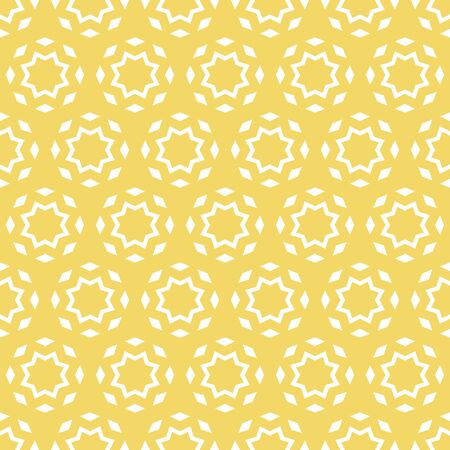 Simple Arabic Islamic Yellow Monochrome Seamless Pattern Background Wallpaper. Pattern for greeting card, fabric, and more.のイラスト素材