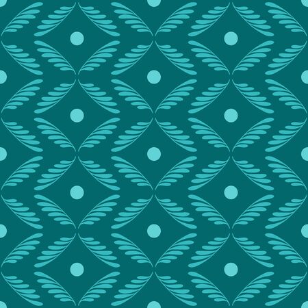 Batik Indonesia Monochrome Blue Tosca Seamless Pattern Background Wallpaper. Traditional Ethnic Pattern for Textile, Fabric, paper, print, cover and more.のイラスト素材