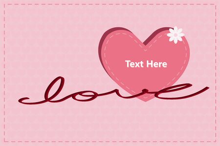 love and valentine day with heart, background with heart pattern. Vector illustration. Wallpaper, flyers, invitation, posters, brochure, banners.のイラスト素材
