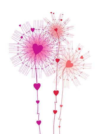 Bunch of love flowers.Happy Valentine's Day!のイラスト素材