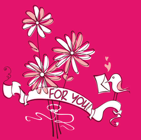 Valentine card for you!のイラスト素材