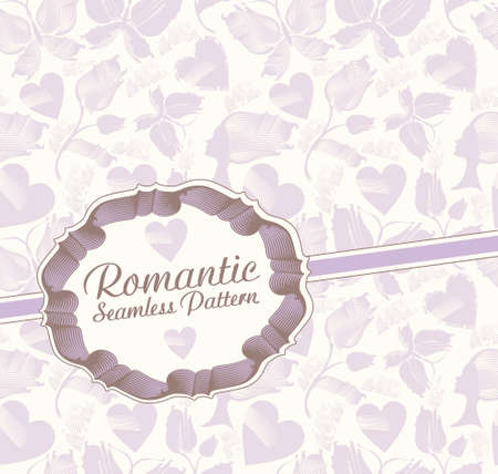 Romantic seamless pattern. Gentle.のイラスト素材