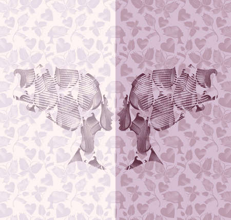 Mirroring. Gemini.のイラスト素材