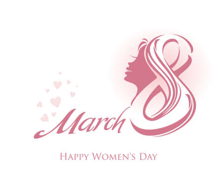 March 8. Delicate design card.のイラスト素材