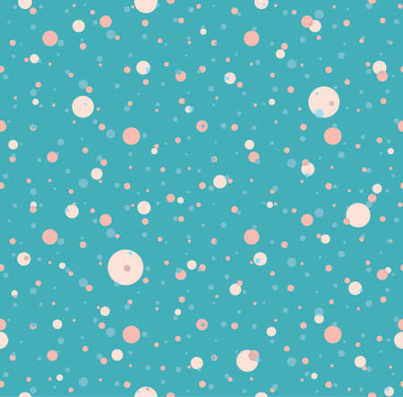 Turquoise seamless pattern with chaotic polka dotsのイラスト素材