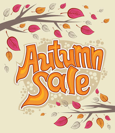 Autumn sale. Vector illustration.のイラスト素材