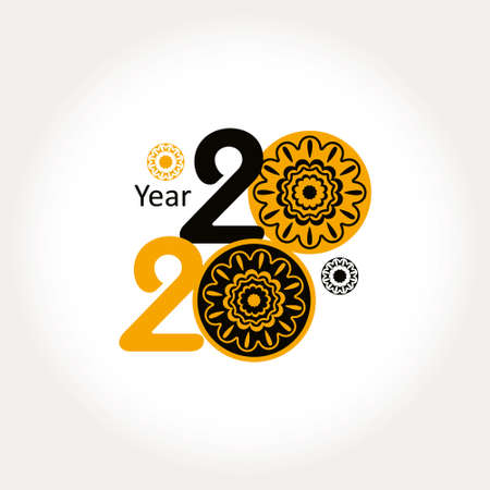 Year 2020. Decorative symbol 2020.のイラスト素材