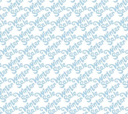 Seamless pattern Winter sale. Template for advertising, seasonal sale.のイラスト素材