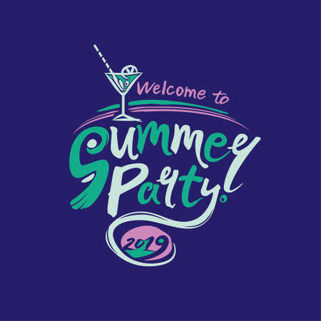 Welcome to Summer Party. 2019.のイラスト素材