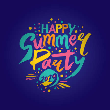 Happy Summer Party 2019.のイラスト素材