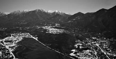 Panoramic view of the vallecamonicaの写真素材