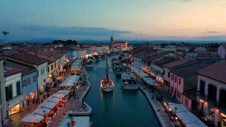 Panoramic view of the old town of Venice, Italy.の写真素材