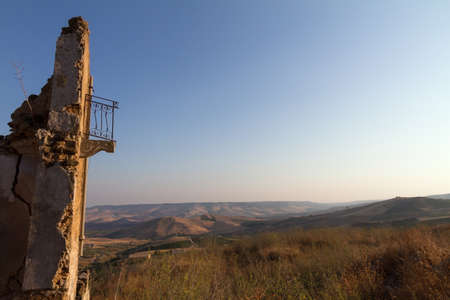 Portion of a building remained up after a strong earthquakeの写真素材