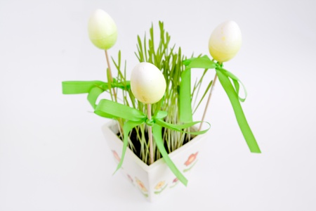 Easter detail with Easter eggs 