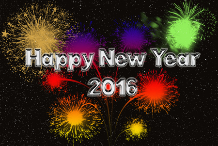 happy new year silver fontsの写真素材