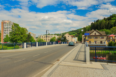 New bridge over the river Jizera in Zelezny Brodのeditorial素材