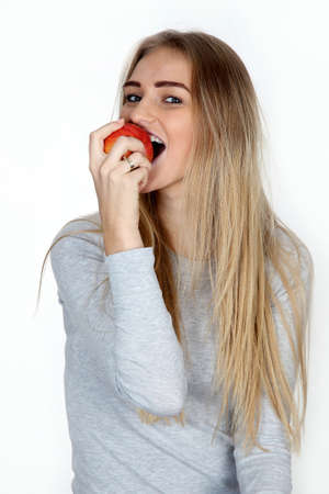 Young woman in the studioの写真素材