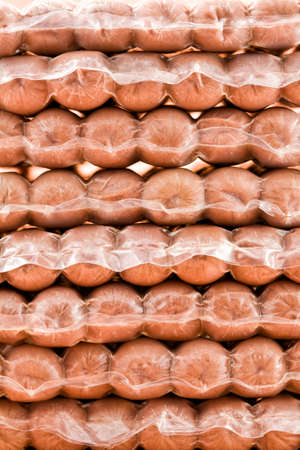 vacuum-packaged sausagesの写真素材