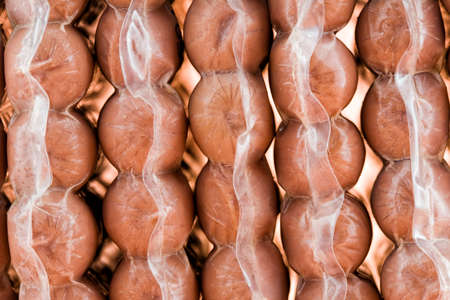 vacuum-packaged sausagesの写真素材