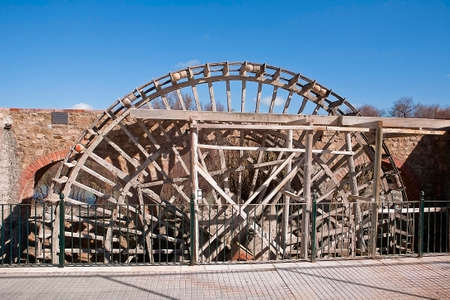 reproduction of ancient Arabic Ferris wheel built by craftsman Juan Antonio Hinojosa Rayes Albendin