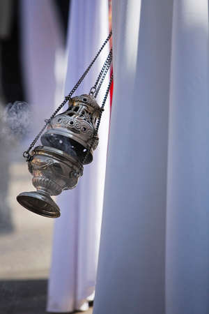 Censer of silver or alpaca to burn incense in the holy week, Spain