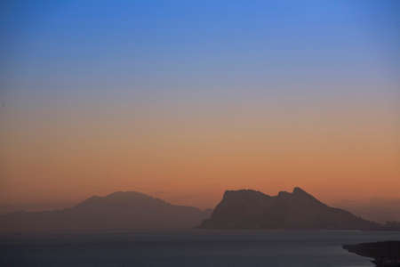 bay of algeciras and gibraltar in andalusia, spainの写真素材