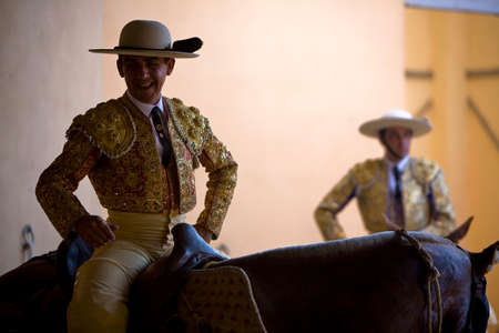 Picador bullfighter, lancer whose job it is to weaken bullのeditorial素材