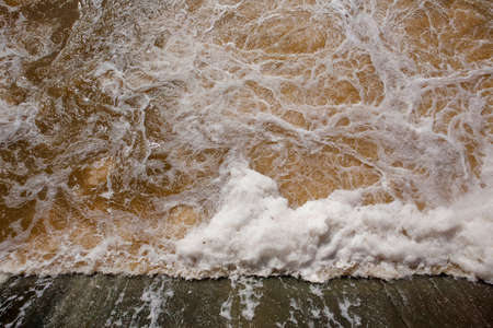 Expulsion of water after heavy rains in the embalse de Puente Nuevo, near Cordoba, Andalusia, Spain