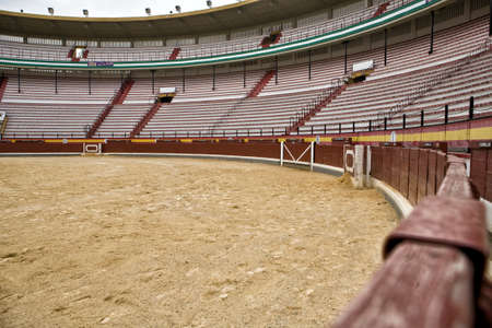 Bullring of Jaen or also called Coso de la Alameda without public, Jaen, Andalusia, Spainのeditorial素材