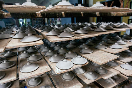 clay pottery ceramics typical of BailÃ©n, Jaen province, Andalucia, Spainの写真素材
