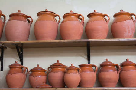 clay pottery ceramics typical of BailÃ©n, Jaen province, Andalucia, Spainの写真素材