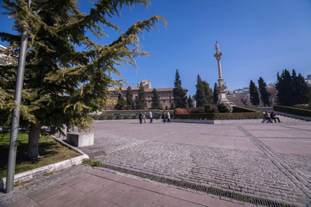 Granada, SPAIN - 16 february 2013  Monument to the Triumph of the Virgin in the gardens of triumph, Granada, Andalusia, Spainのeditorial素材