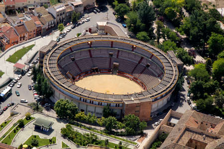 Aerial view of the bullring of Jaen, Andalusia, Spainのeditorial素材
