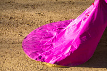 Spanish Bullfighter with the Cape in the Sabiote bullring, Sabiote, Jaen pronvince, Spainの写真素材