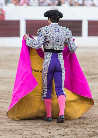 Bullfighter with the capote or cape, Spainの写真素材