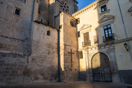 CUENCA, SPAIN - August 24, 2016: The Episcopal Palace of Cuenca, is located next to the Cathedral, was in the fifteenth century court of the Inquisition until the year 1530, take in Cuenca, Spainのeditorial素材